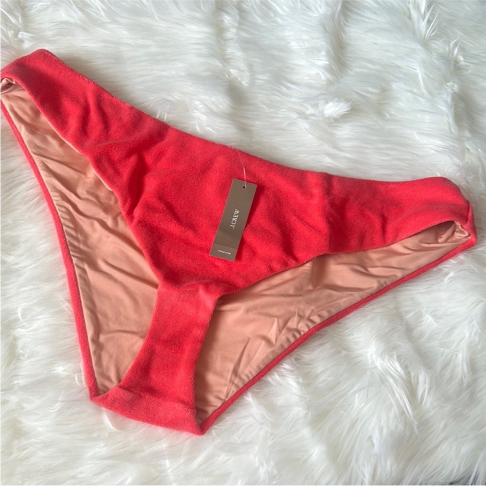 NWT J. Crew Coral Terry Cloth Swim Bottoms Only 2X